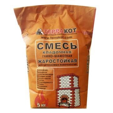 Смесь кладочная глино-шамотная "Терракот" Серый 5кг